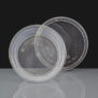 Satco S-1100 Clear Round Plastic Container and Lids