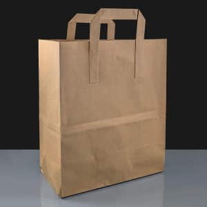 TA/KL - Large Handled Paper Bag - Brown