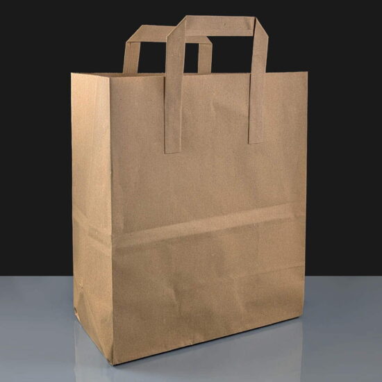 TA/KL - Large Handled Paper Bag - Brown 