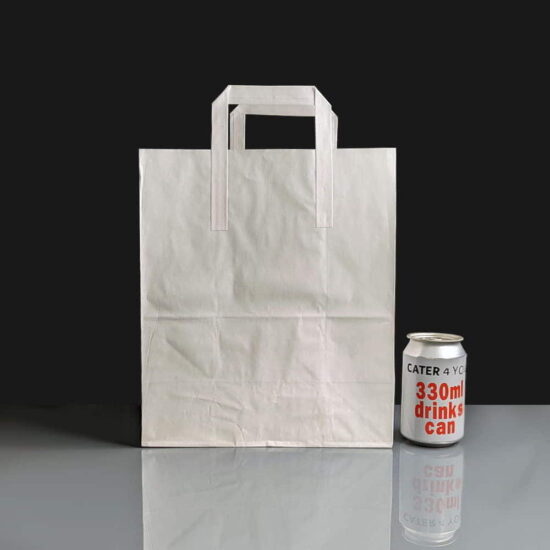 TA/KLW - White Large Handled Paper Bags TA/KLW - White Large Handled Paper Bags