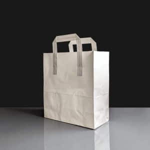 TA/KMW - White Medium Handled Paper Bags