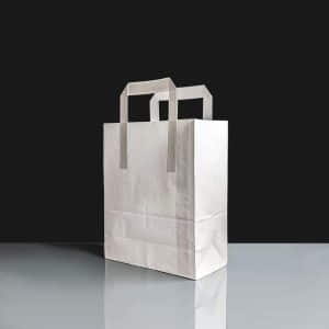 TA/KSW - White Small Handled Paper Bag