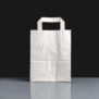 White Small Handled Paper Bag - Upright