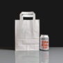 White Small Handled Paper Bag - With Can