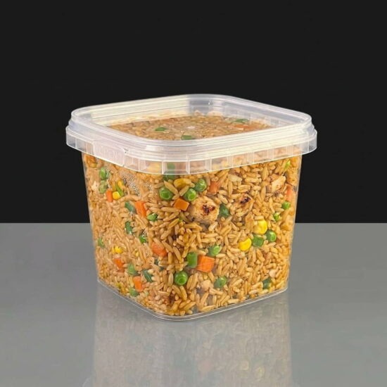 360ml Square Tamper Evident Container and Lid 360ml Square Tamper Evident Container and Lid