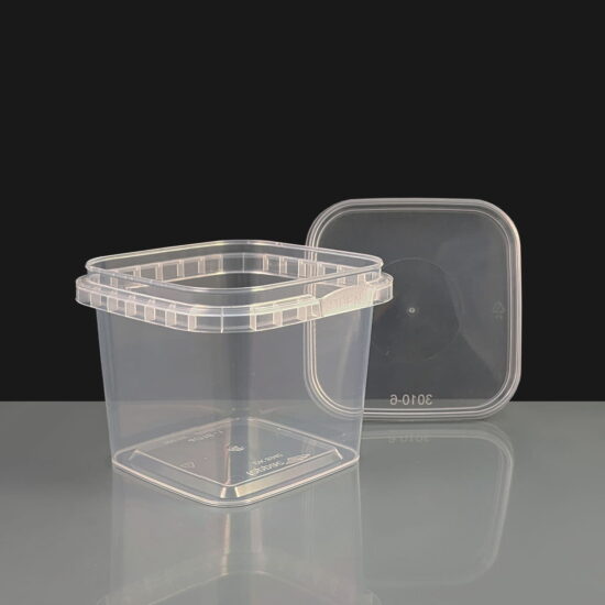 360ml Square Tamper Evident Container and Lid 360ml Square Tamper Evident Container and Lid