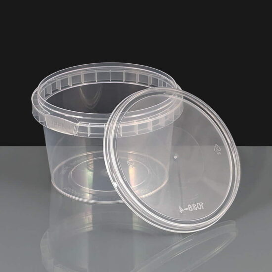 365ml Clear 97mm Diameter Tamperproof Container and Lid 365ml Clear 97mm Diameter Tamperproof Container and Lid