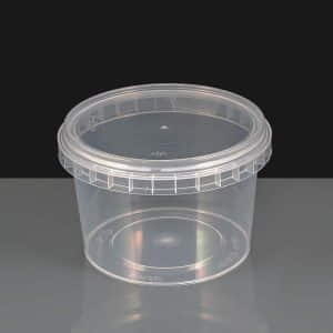 365ml Clear 97mm Diameter Tamperproof Container and Lid