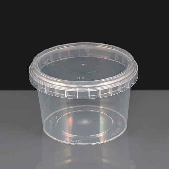 365ml Clear 97mm Diameter Tamperproof Container and Lid