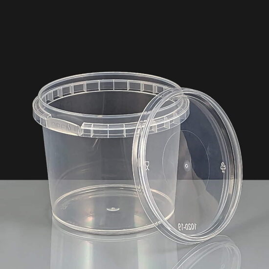 375ml Clear 97mm Diameter Tamperproof Container and Lid 375ml Clear 97mm Diameter Tamperproof Container and Lid