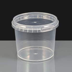 375ml Clear 97mm Diameter Tamperproof Container and Lid