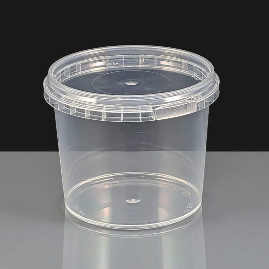 375ml Clear 97mm Diameter Tamperproof Container and Lid