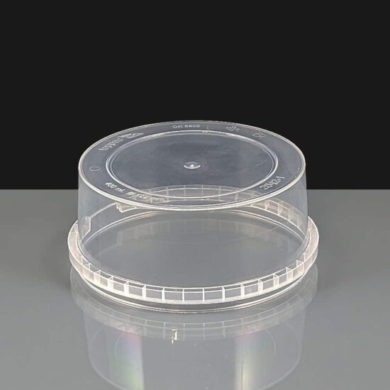 400ml Clear 122mm Diameter Tamperproof Container and Lid 400ml Clear 122mm Diameter Tamperproof Container and Lid