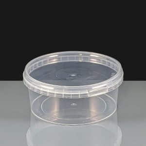 400ml Clear 122mm Diameter Tamperproof Container and Lid