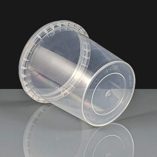 440ml Clear 97mm Diameter Tamperproof Container and Lid 440ml Clear 97mm Diameter Tamperproof Container and Lid