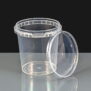 440ml Clear 97mm Diameter Tamperproof Container and Lid 