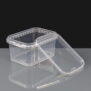 Rectangular 480ml clear tamperproof container and lids