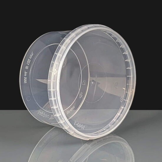 565ml Clear 122mm Diameter Tamperproof Container and lid 565ml Clear 122mm Diameter Tamperproof Container and lid