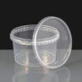 565ml Clear 122mm Diameter Tamperproof Container and lid
