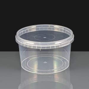 565ml Clear 122mm Diameter Tamperproof Container and lid