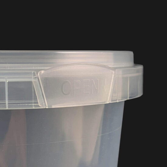 Polycarbonate 2 Pint Plastic Glasses – CE Stamped 670ml Tamper Evident Container & Lid - Tab