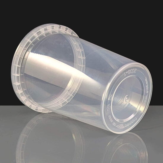 Polycarbonate 2 Pint Plastic Glasses – CE Stamped 670ml Tamper Evident Container & Lid - Base