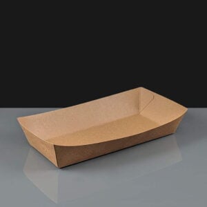 Rectagular Kraft Food Tray - 250 x 150 x 45mm