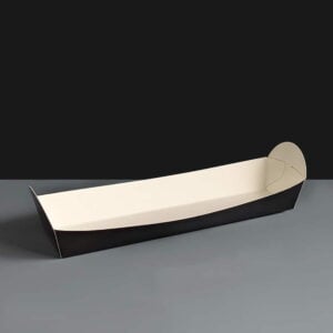 Rectagular Black Food Trays - 270 x 100 x 60mm