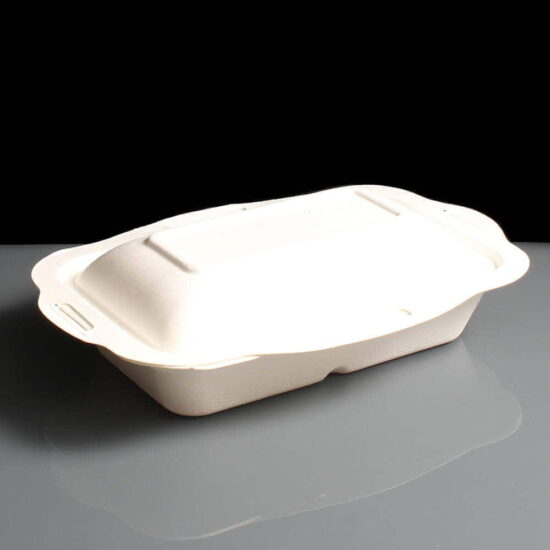 Bagasse tray with optional lid Bagasse tray with optional lid