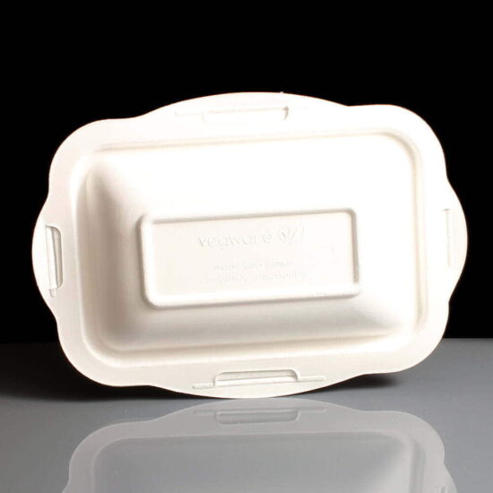 Bagasse tray with optional lid Bagasse tray with optional lid