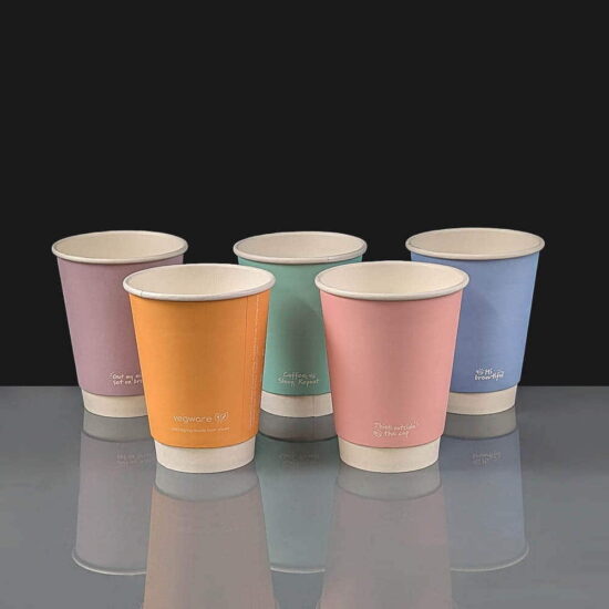 Vegware 8oz feel good coloured paper cups