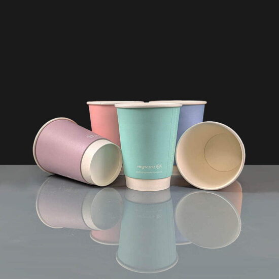 Vegware 8oz feel good coloured paper cups Vegware 8oz feel good coloured paper cups