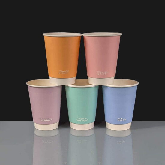 Vegware 8oz feel good coloured paper cups Vegware 8oz feel good coloured paper cups