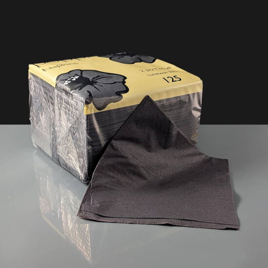 Black Paper Napkin 32cm Black 2ply 32cm Paper Napkin