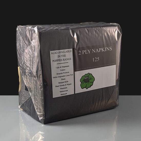 Black Paper Napkin 32cm Black 2ply 32cm Paper Napkin