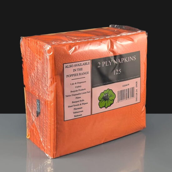 2ply Orange Paper Napkin Orange Paper Napkin 32cm