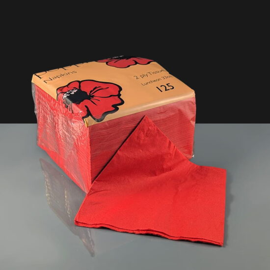 2ply Red Paper Serviette Red 2ply Paper Napkin