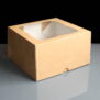 Kraft Windowed Four Cupcake Boxes
