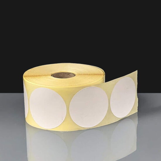 50mm White Round Labels or Stickers - Roll of 100 50mm White Round Labels or Stickers - Roll of 100
