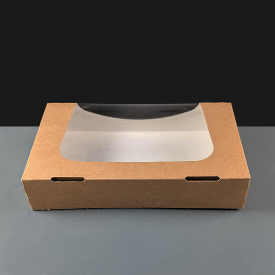 Windowed Kraft Cake Box Kraft Rectangular Cake Box with window