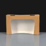 Kraft Square Cake Boxes With Window - 200 x 125 x 40mm