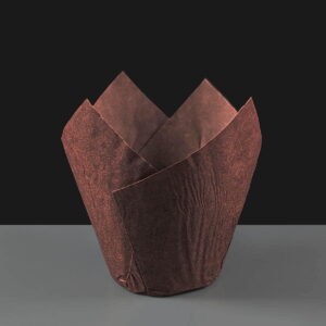 Brown Tulip Muffin Case
