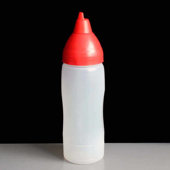 Araven 02554 350ml Non Drip Squeeze Sauce Bottle Red Nozzle Araven 02554 350ml Non Drip Squeeze Sauce Bottle Red Nozzle