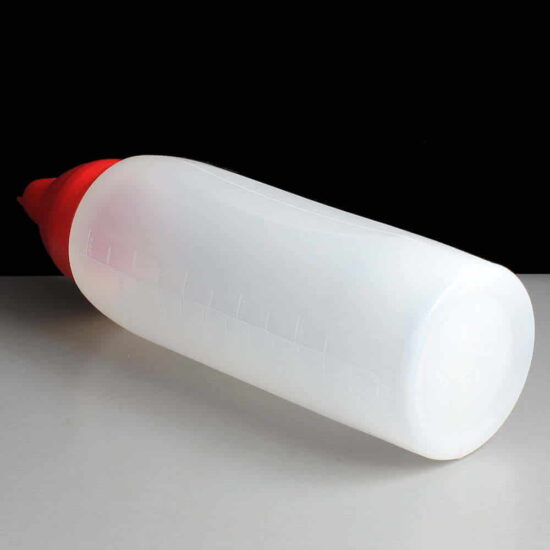 Araven 02556 750ml Non Drip Squeeze Sauce Bottle Red Nozzle Araven 02556 750ml Non Drip Squeeze Sauce Bottle Red Nozzle