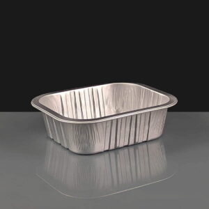 i2r 500ml Silver Rectangular Aluminium Trays 150 x 125 x 45mm