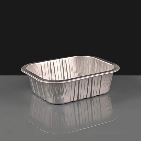 i2r 500ml Silver Rectangular Aluminium Trays 150 x 125 x 45mm
