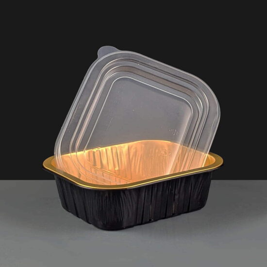i2r 500ml Black / Gold Rectangular Foil Trays i2r 500ml Black / Gold Rectangular Foil Trays
