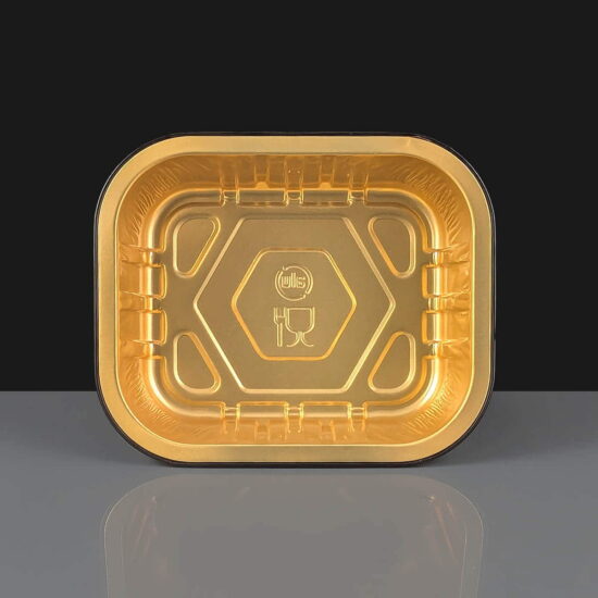 i2r 500ml Black / Gold Rectangular Foil Trays i2r 500ml Black / Gold Rectangular Foil Trays