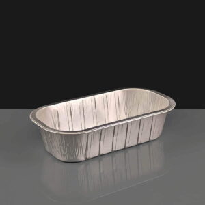 i2r 670ml Silver Rectangular Aluminium Containers 150 x 125 x 45mm