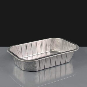 i2r 1000ml Silver Rectangular Aluminium Container